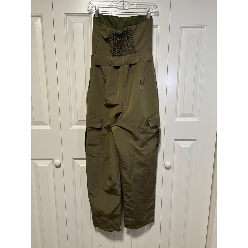 Olive Green Strapless Jumpsuit S - Picture 8 of 8